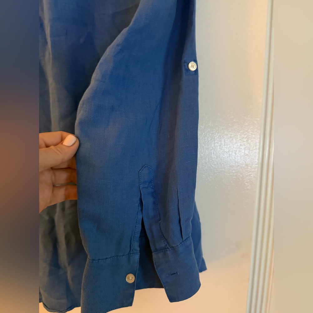 Tommy Bahama Women’s Two Palms Linen Shirt- in blue - Picture 13 of 16